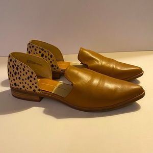 Women's Dolce Vita Kelsa Slip On Cut Out Loafers Flats Shoes Size 10 Brown Fur